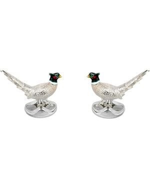 Deakin & Francis Sterling Pheasant Cufflinks - Metallic