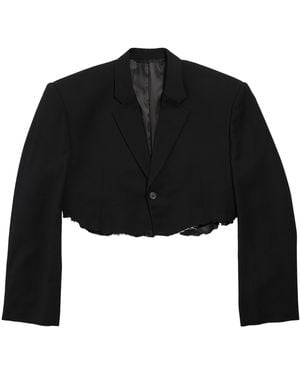 Balenciaga Cut Off Jacket Clothing - Black