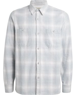 Officine Generale Cotton Check Shirt - White