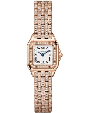 Cartier Rose And Diamond Panthère De Watch - Metallic