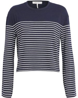 Rag & Bone Long-Sleeve The Knit T-Shirt - Blue