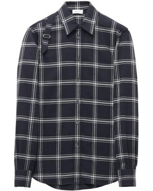 Alexander McQueen Twin Needle Harness Shirt - Blue