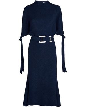 Edeline Lee Belted Pedernal Midi Dress - Blue