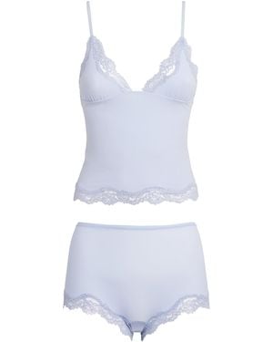 Skims Fits Everybody Lace-Trim Cami And Shorts Set - White