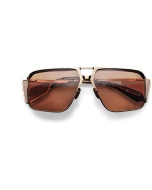 Jacques Marie Mage Titanium Assen Sunglasses - Brown