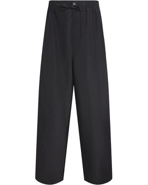 Lemaire Cotton Twill Wide-Leg Trousers - Black
