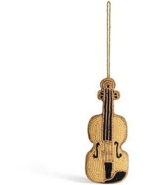 Harrods Beaded Violin Tree Decoration - Metallic