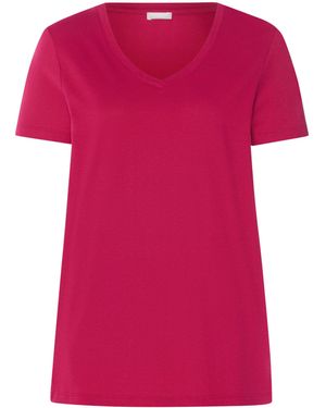 Hanro Stretch-Cotton Sleep & Lounge T-Shirt - Pink