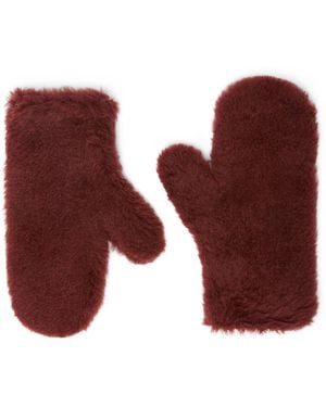 Max Mara Alpaca-Wool-Silk Mittens - Purple