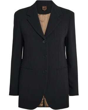 Max Mara Wool Single-Breasted Blazer - Black