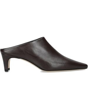 STAUD Leather Wally Mules 55 - Brown