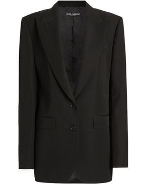 Dolce & Gabbana Virgin Wool Relaxed Blazer - Black