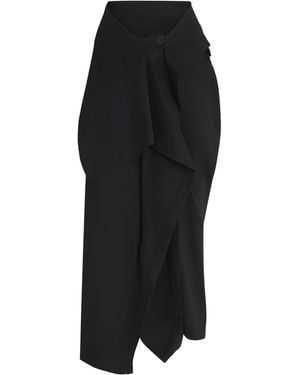 Issey Miyake Cotton-Blend Simple Ensemble Trousers - Black