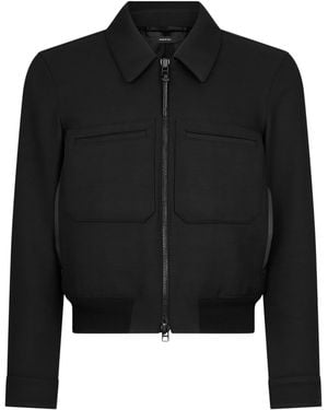 Tom Ford Wool-Silk Bomber Jacket - Black