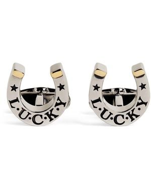 Paul Smith Lucky Horseshoe Cufflinks - White