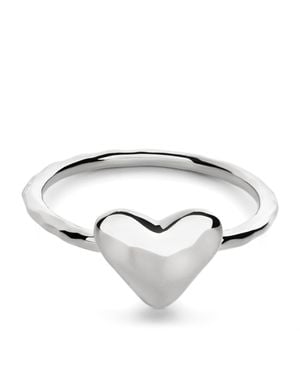 Monica Vinader Sterling Heart Ring - Metallic