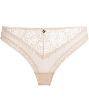 Aubade Lace Iconic Calypso Tanga - Natural