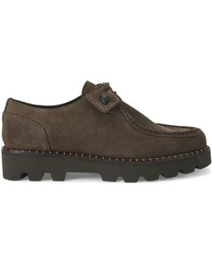 Kurt Geiger Suede Brompton Derby Shoes - Brown