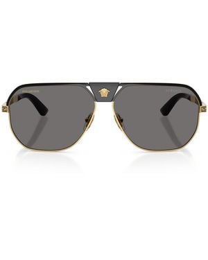 Versace Metal Ve2294 Aviator Sunglasses - Gray