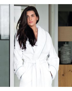 Graccioza Cotton Portobello Bathrobe - Black