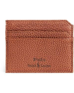 Polo Ralph Lauren Pebbled Leather Card Holder - Red