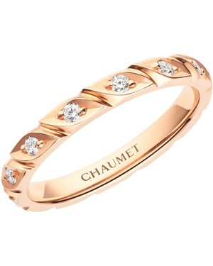 Chaumet And Diamond Torsade De Wedding Band - Natural