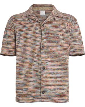Paul Smith Knitted Signature Stripe Shirt - Brown