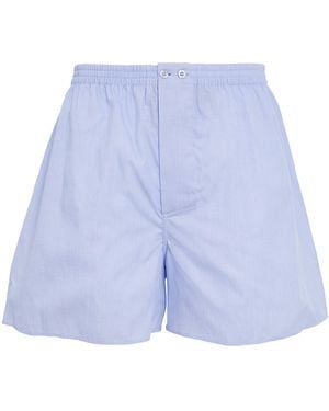 Zimmerli of Switzerland Cotton Woven Boxers - Blue