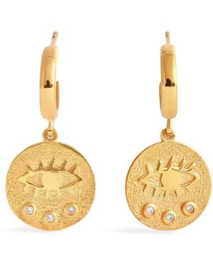 Hermina Athens Plated Kressida Hoop Earrings - Metallic