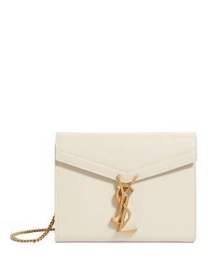 Saint Laurent Medium Cassandra Leather Satchel - White