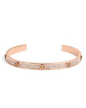 Tory Burch Icon Pavé Cuff Bracelet - Natural
