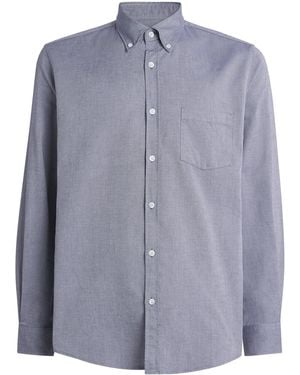 Sunspel Cotton Oxford Shirt - Blue
