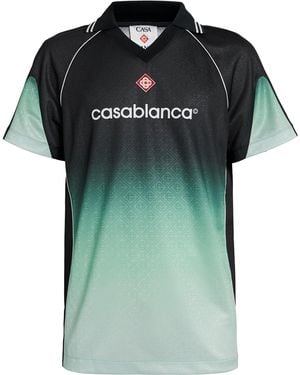 CASABLANCA Monogram Jacquard Football Shirt - Green