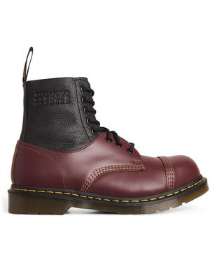 MM6 by Maison Margiela X Dr. Martens Leather Shoe Boots - Brown