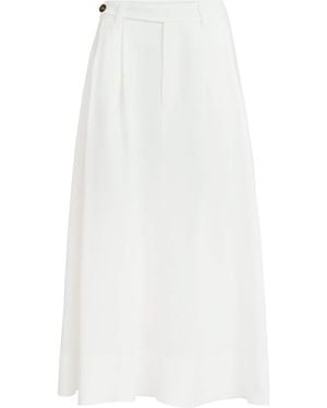 Brunello Cucinelli Twill Maxi Skirt - White