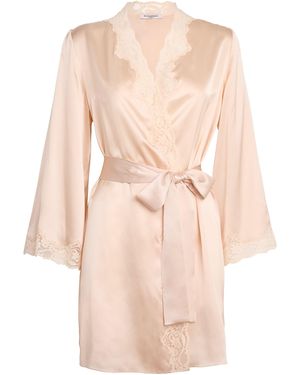 Gilda & Pearl Silk Short Robe - Pink