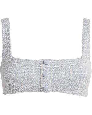 Devon Windsor Herringbone Mya Bikini Top - Grey