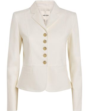 ME+EM Fitted Cropped Jacket - White