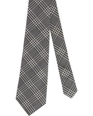 dunhill Silk Printed Tie - Gray