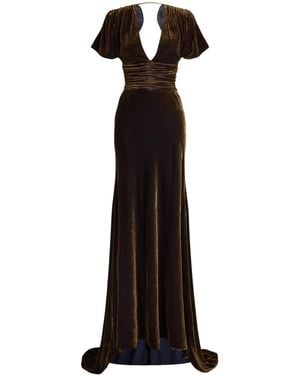Ralph Lauren Velvet Charisse Gown - Black