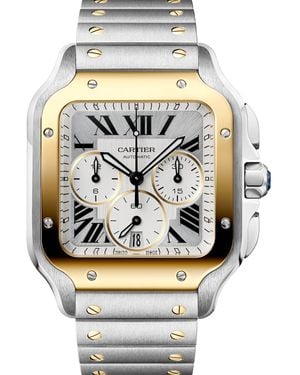 Cartier Large Stainless Steel And Santos De Watch - Metallic