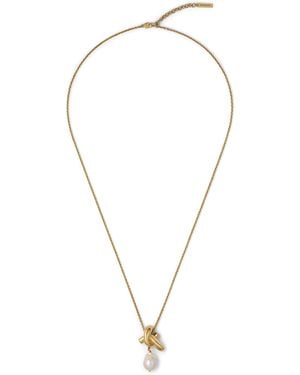Givenchy Chain Link Pearl Necklace - Metallic