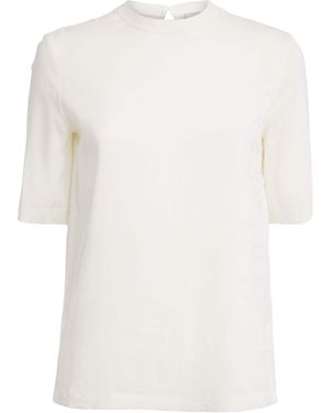Agnona Jacquard T-Shirt Blouse - White
