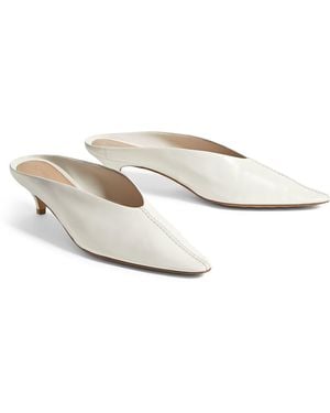 Bottega Veneta Leather Vesta Mules 40 - White