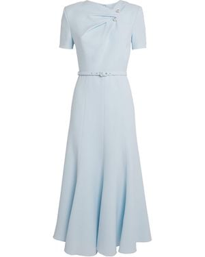 Roland Mouret Cady Belted Midi Dress - Blue
