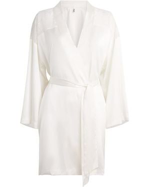 Aubade Silk-Blend Midnight Whisper Robe - White
