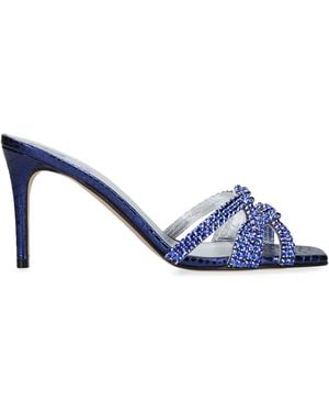 Gina Crystal-Embellished Loie Mules 85 - Blue