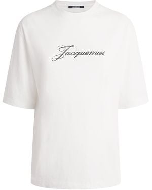 Jacquemus Cotton-Hemp Logo T-Shirt - White