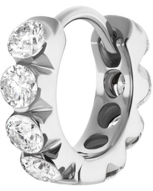 Maria Tash Invisible Set Large Diamond Eternity Hoop Earring - Metallic