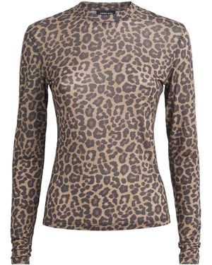 Anine Bing Printed Sylvie Long-Sleeve T-Shirt - Brown